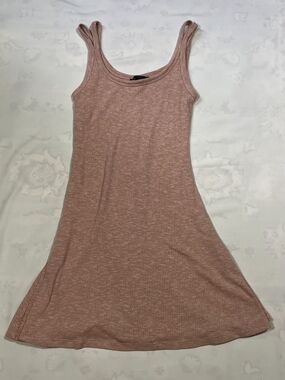 Forever 21 Dusty Rose Ribbed Tank Mini Dress